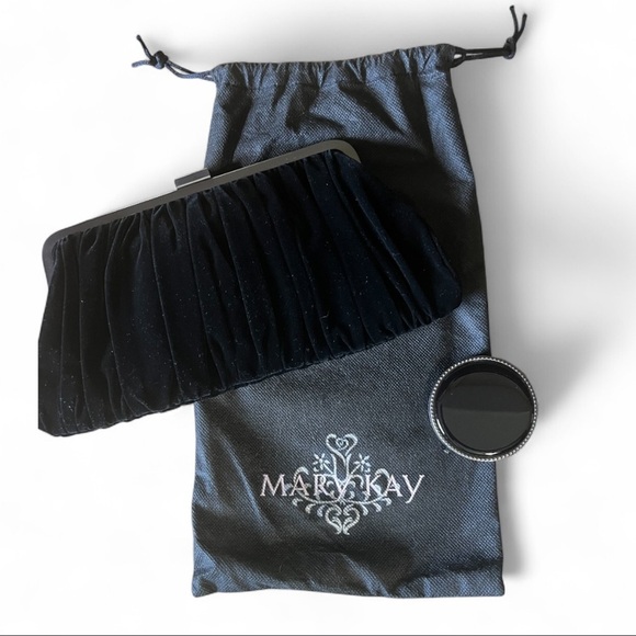 Mary Kay Handbags - 💰Mary Kay Velvet Clutch & Rhinestone Mirror Set| Rare Consultant Incentive | NWT
